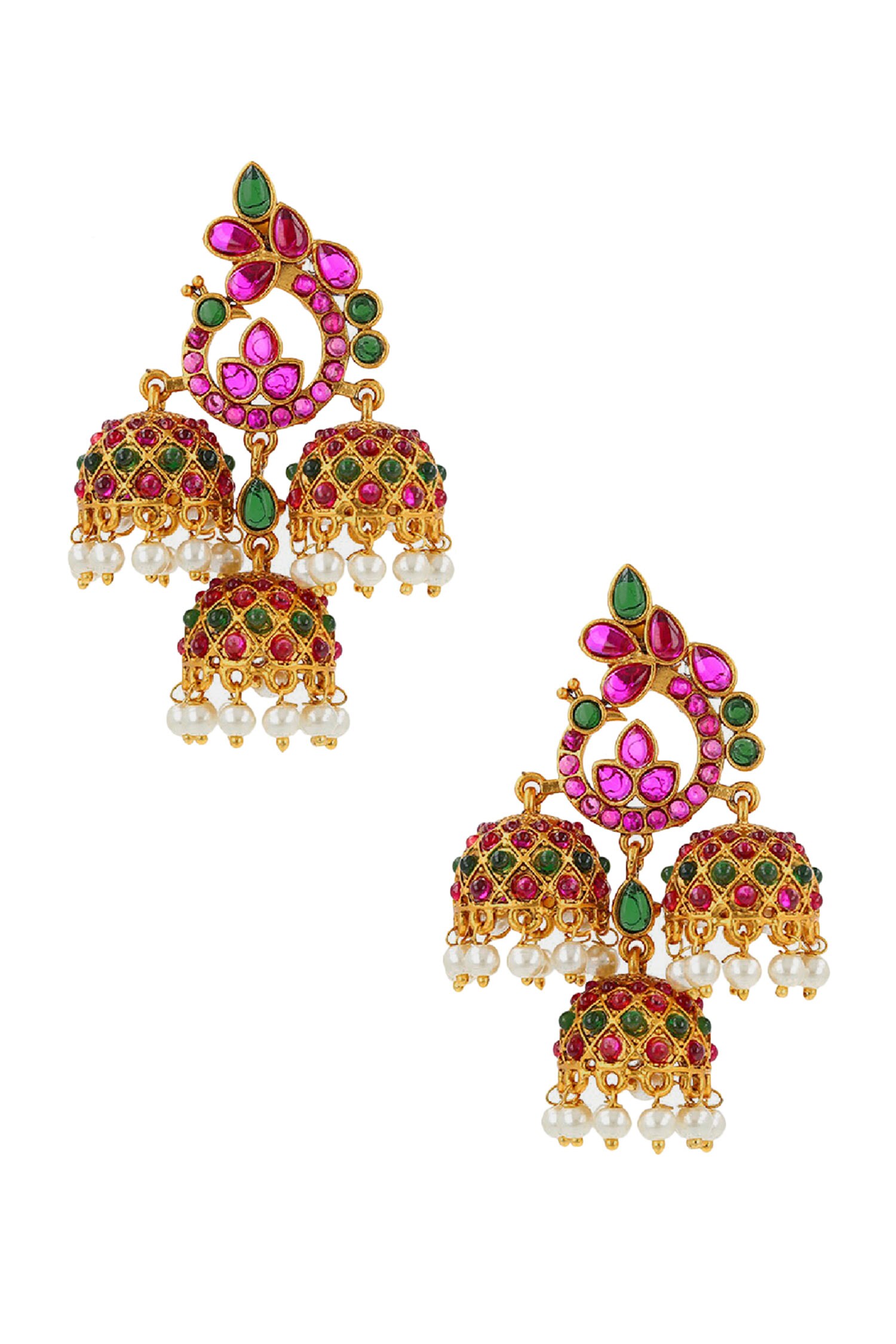 Ishhaara Stone Embellished Jhumka Earrings