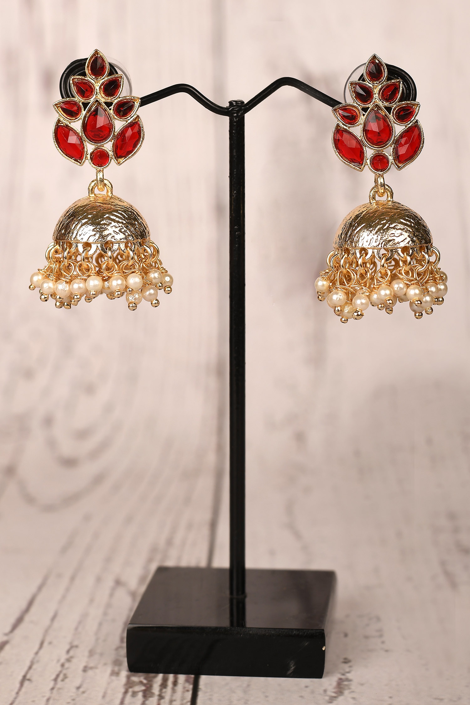 Khwaab by Sanjana Lakhani Stone Embellished Jhumka Earrings