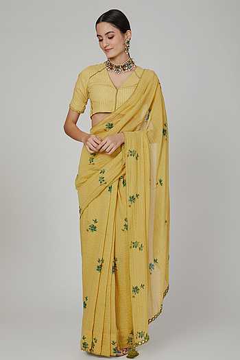 Mellow Yellow Rekha saree main image 1