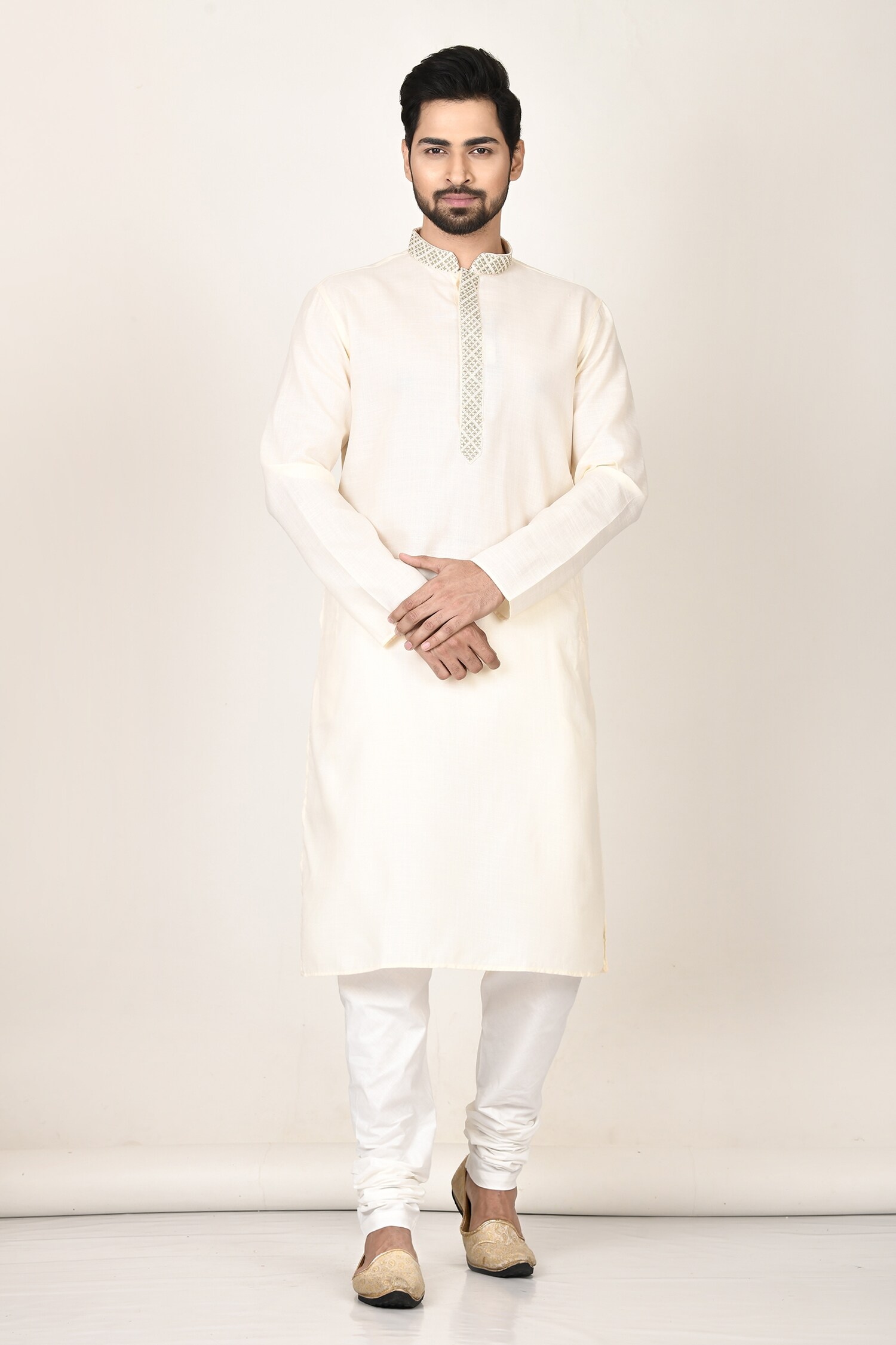 Buy Samyukta Singhania Beige Full Sleeve Kurta Set Online Aza Fashions