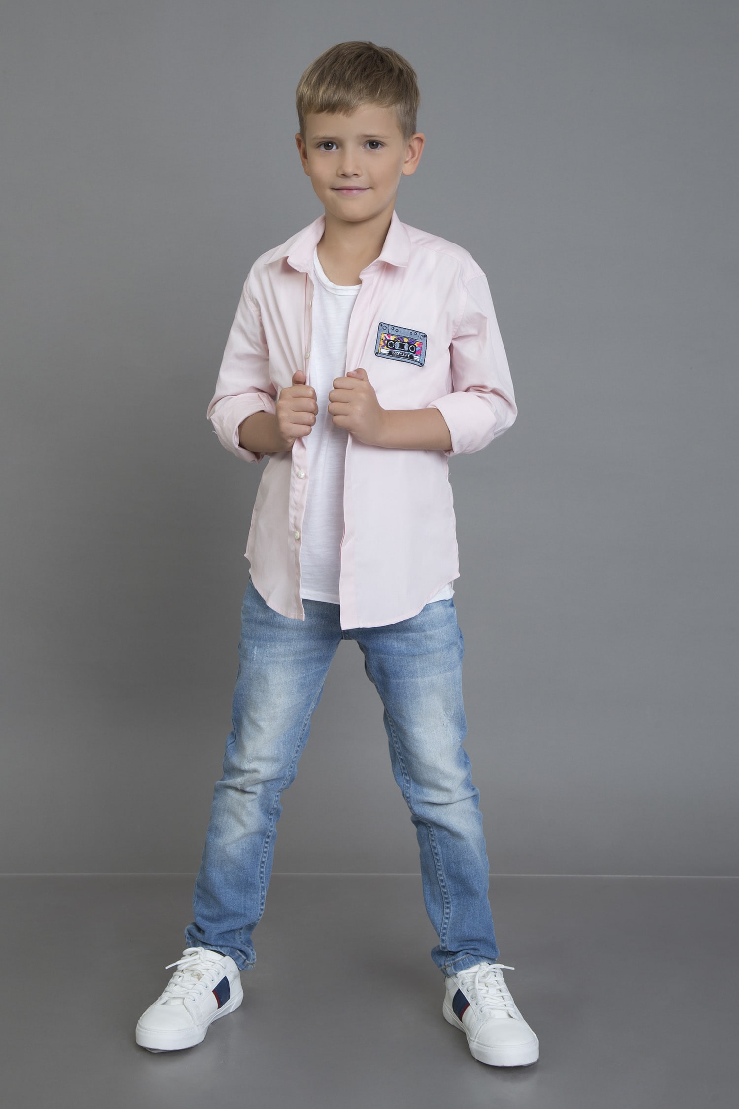 Buy Noonoo Pink Embroidered Shirt For Boys Online | Aza Fashions