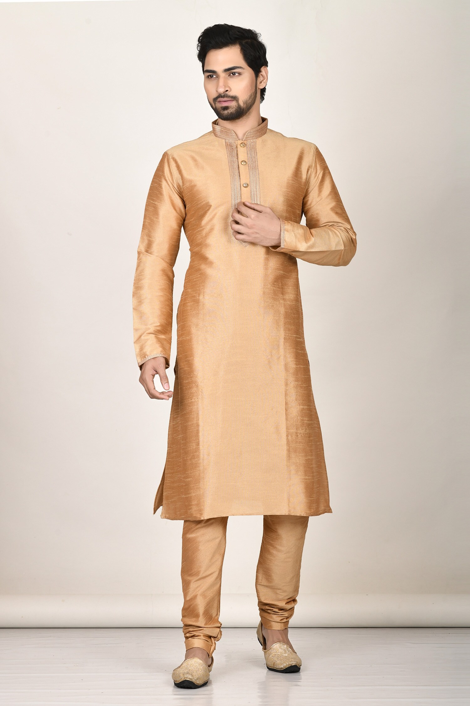 Buy Samyukta Singhania Gold Full Sleeve Kurta Set Online Aza Fashions