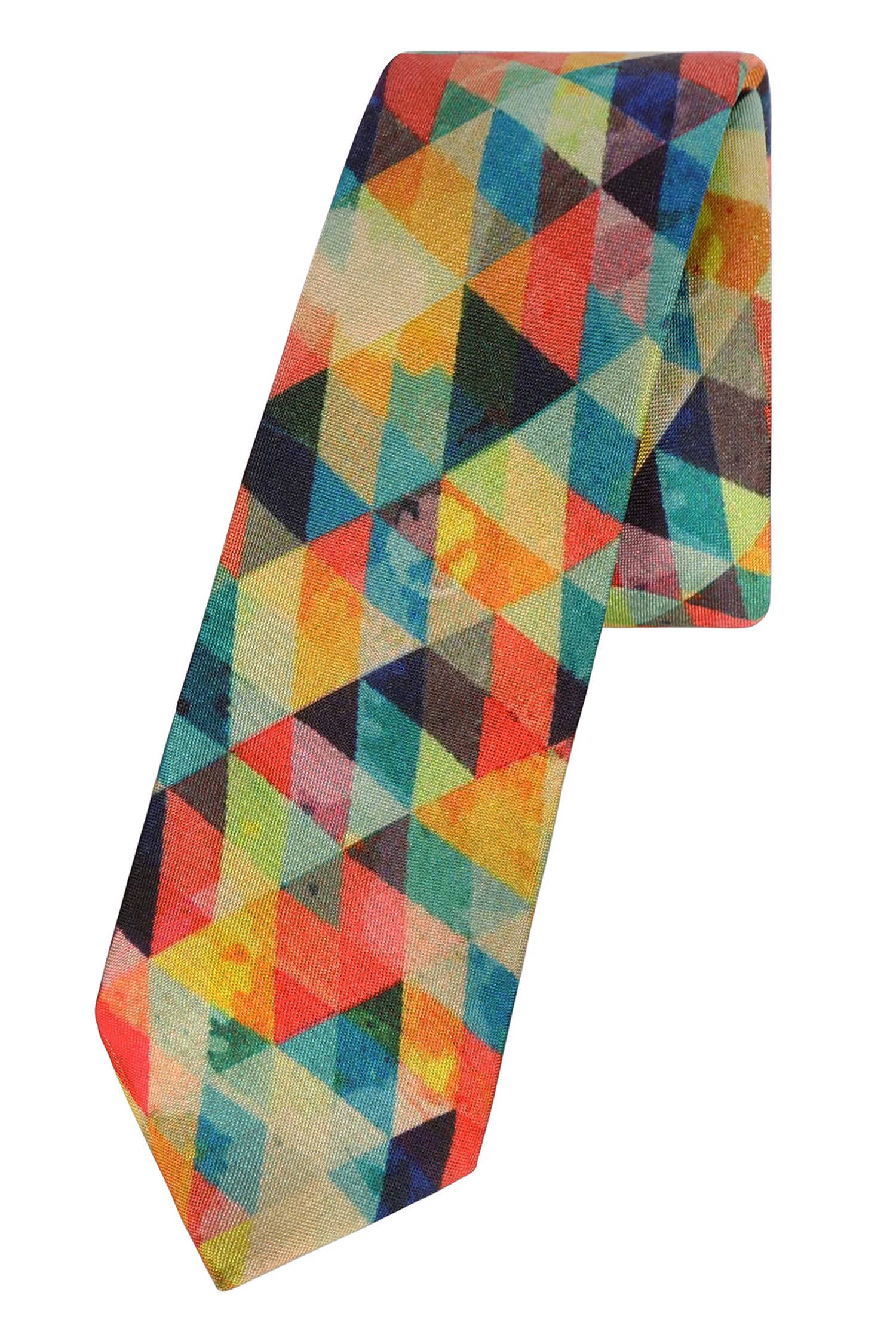 Closet Code Multi Color Silk Printed Tie