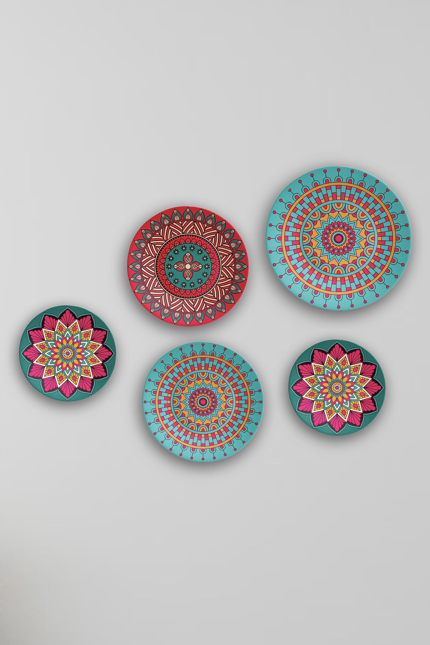 Buy The Quirk India The Fling Of Mandala Decorative Wall Plates (Set of ...