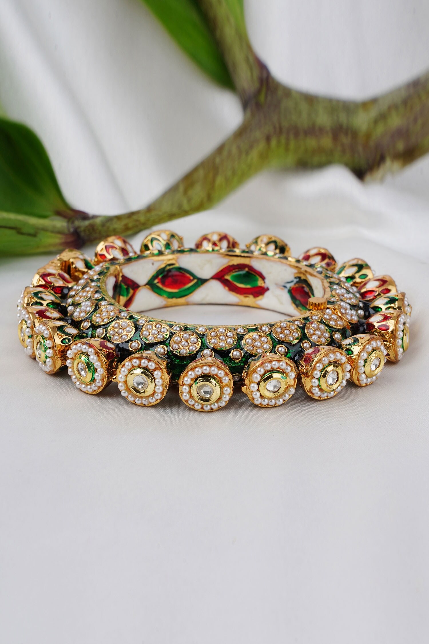 Smars Jewelry Kundan Enamel Kada