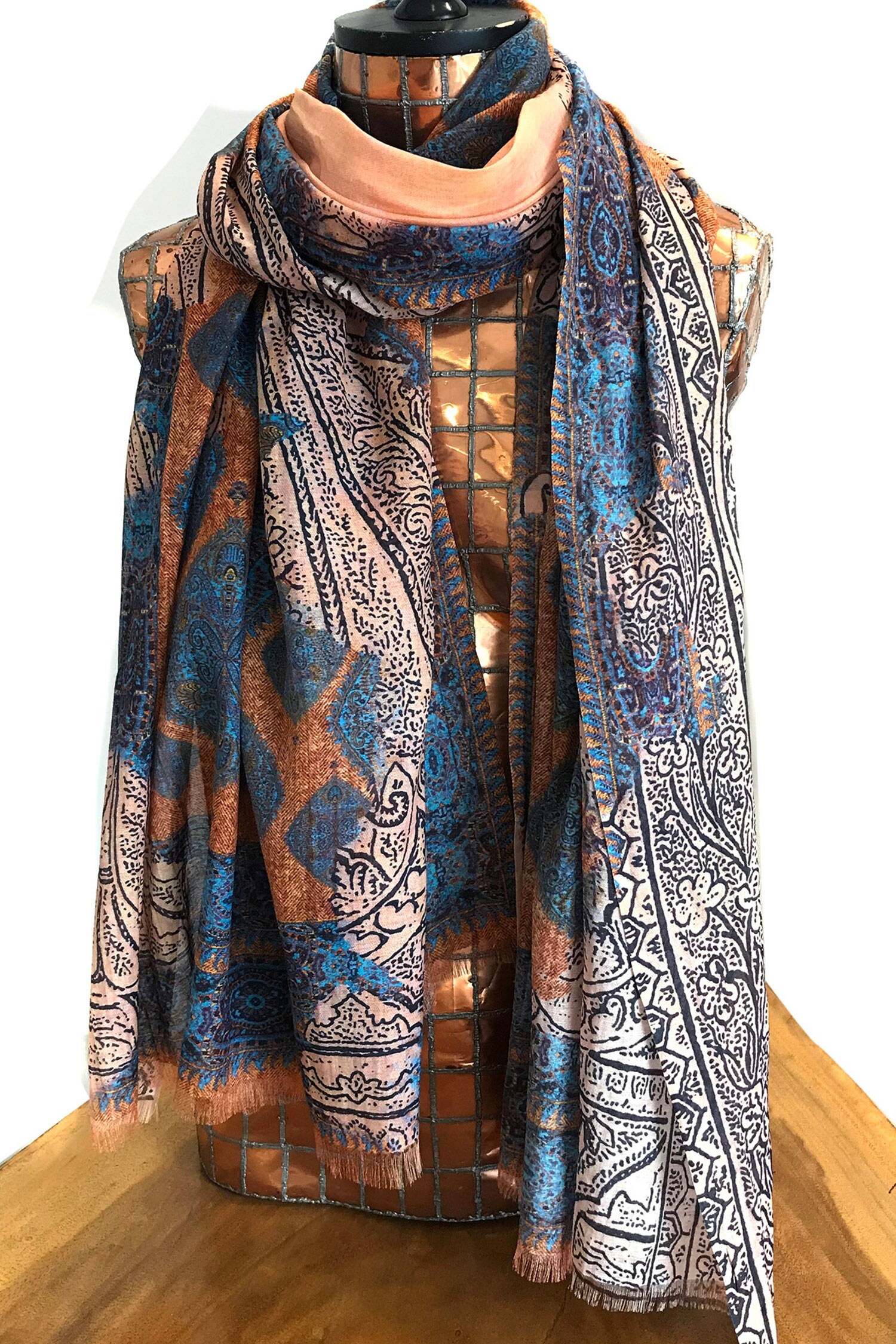 Pashma Frayed Printed Scarf
