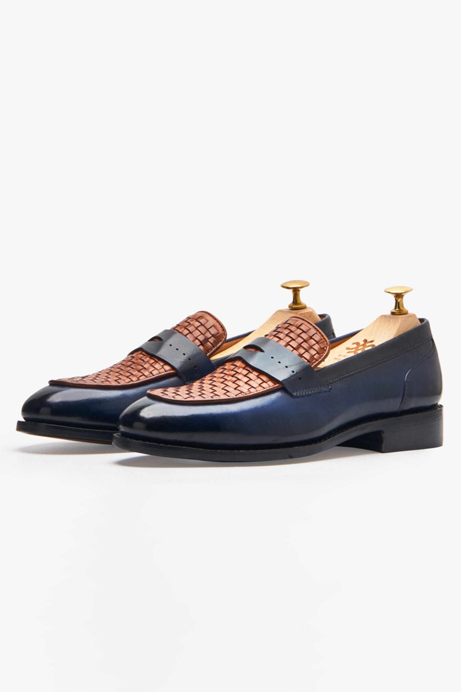 Whitemuds Blue Upper Material Abbey Woven Loafers