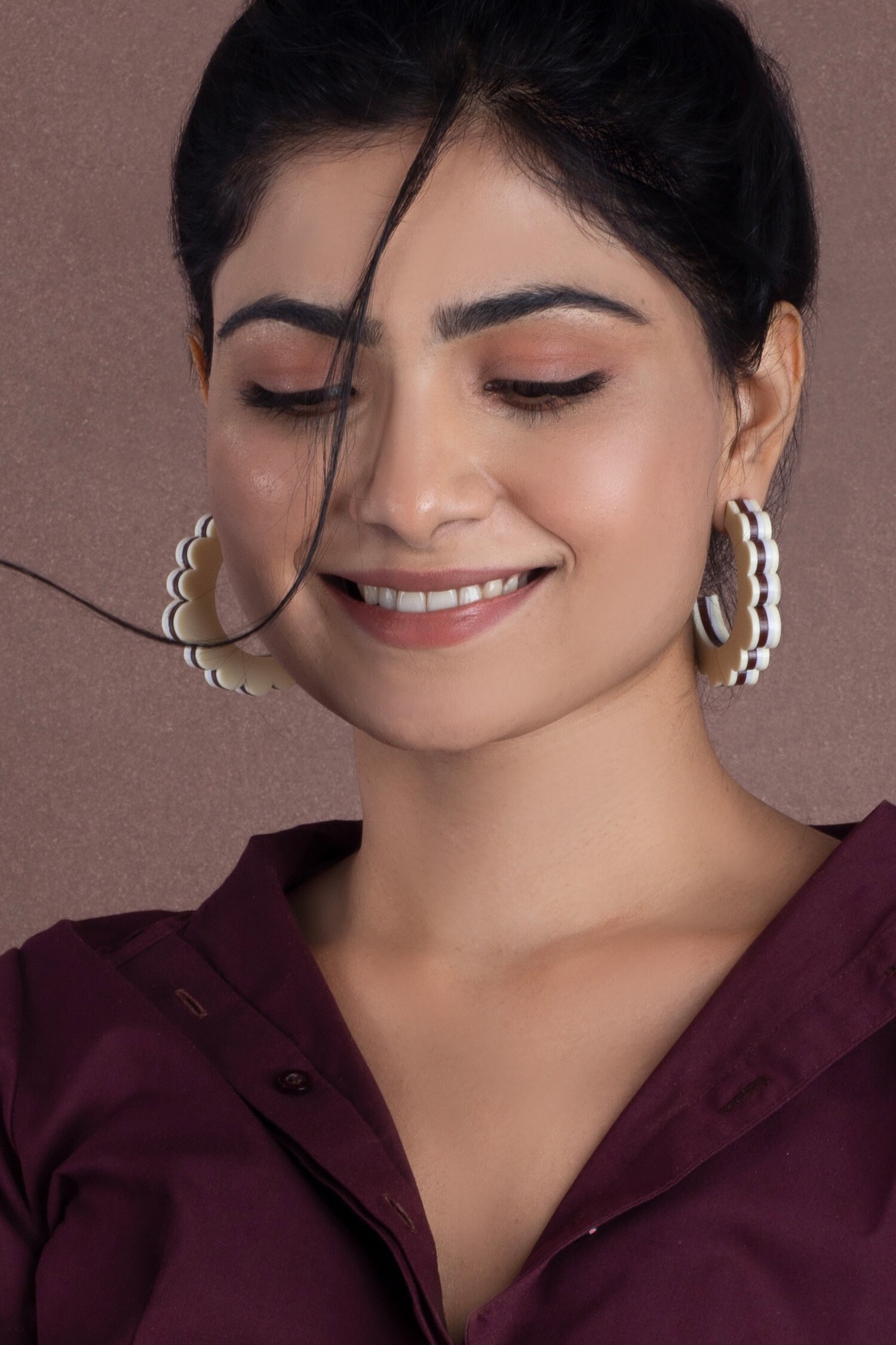 Buy The YV Brand by Yashvi Vanani The Flower Hoops Earrings Online ...