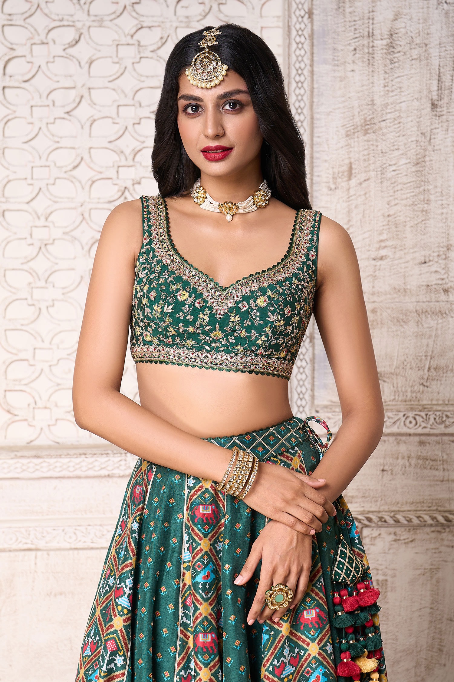 Surveen Chawla Shines Like A Precious Gem In Green Lehenga