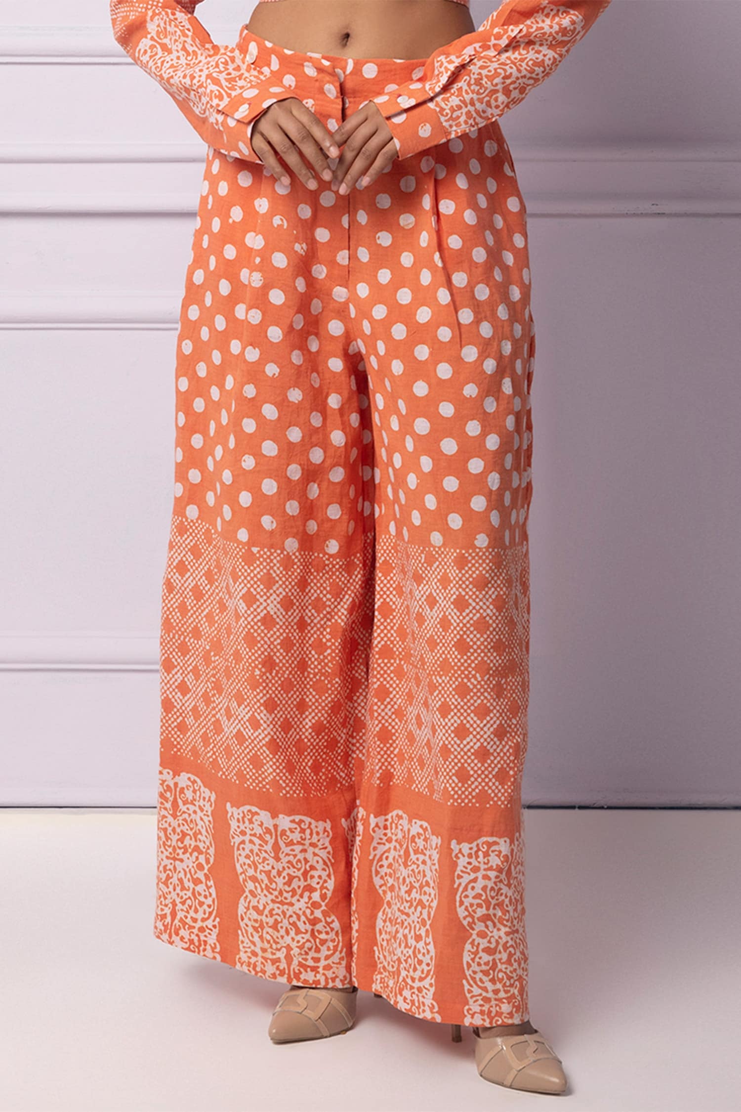 Burnt Orange Linen Tassle Hem Wide Leg Trousers  PrettyLittleThing