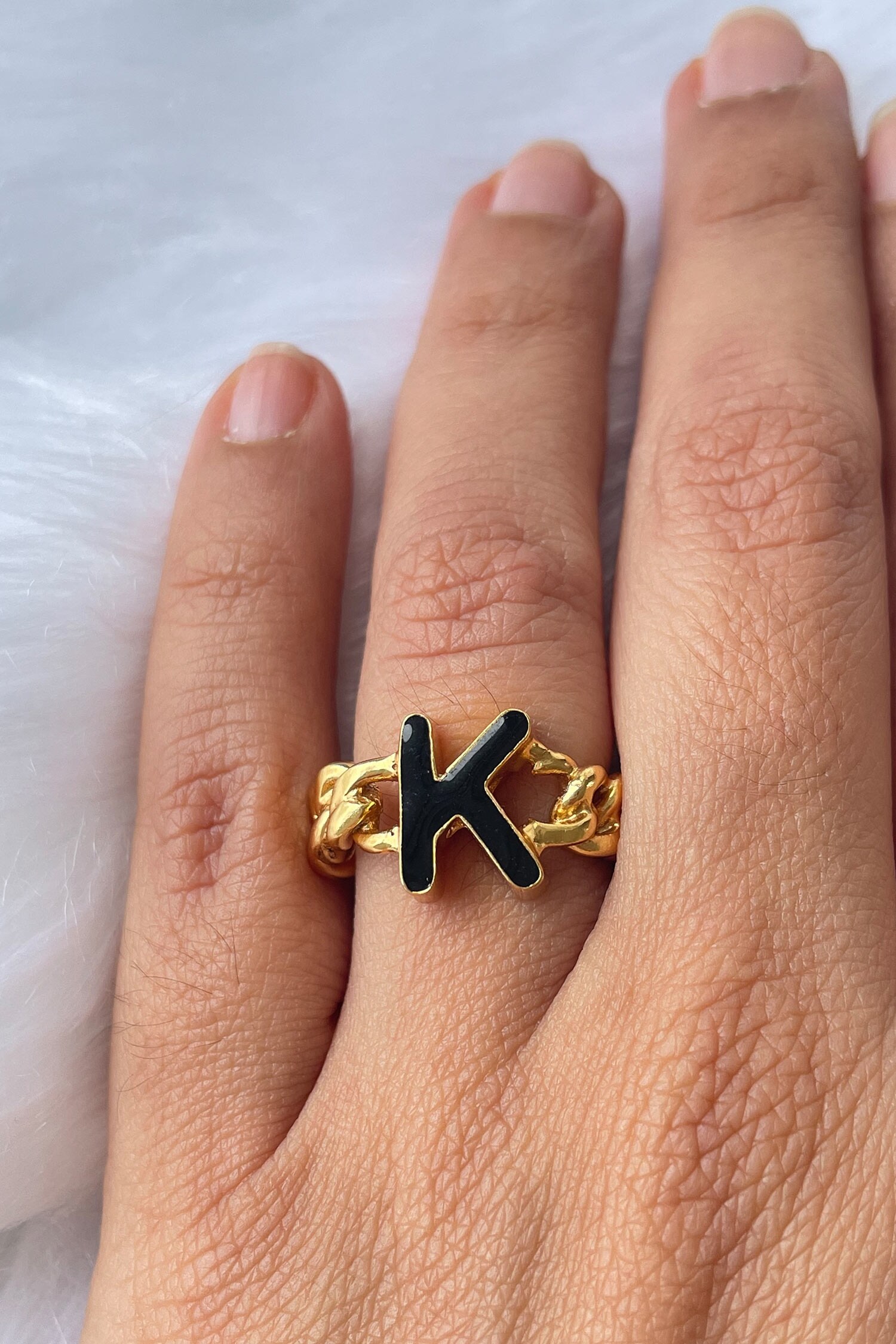 Buy Vighnaharta valentine day gift valentineday gift for her gift for him  gift for women gift for men cz alloy Gold plated Valentine collection  Initial '' K '' Letter in heart ring