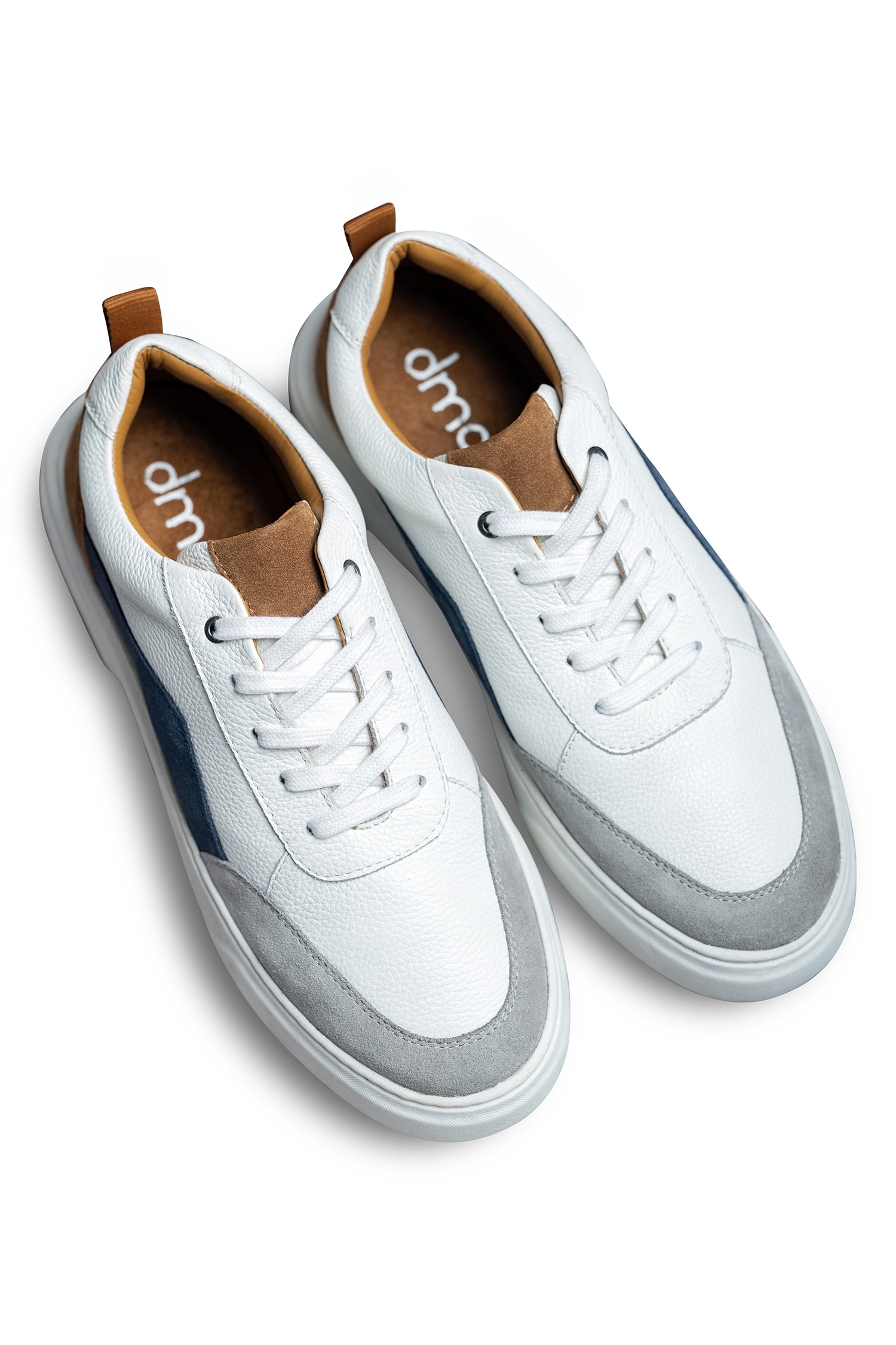 Dmodot White Upper Material Freddo Leather Sneakers