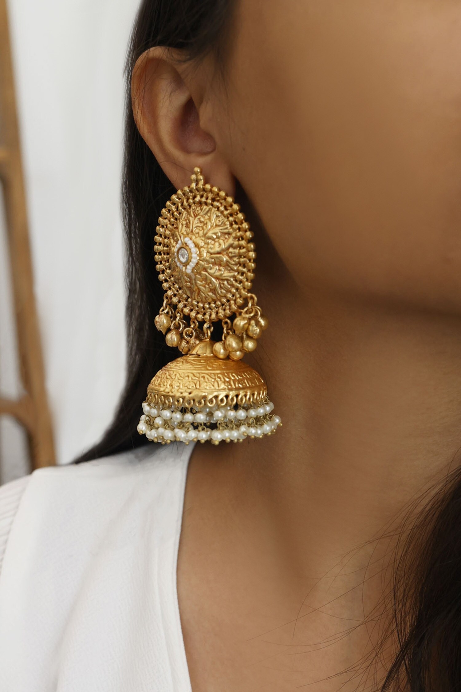 Exquisite Kundan Pearl Jhumka Earrings with Meenakari Work  Wedding and  Occasion Jewelry  Zevar