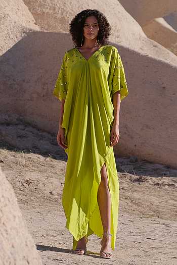 Kaftan Pure Velvet - Handwok (Onion Color) main image 1