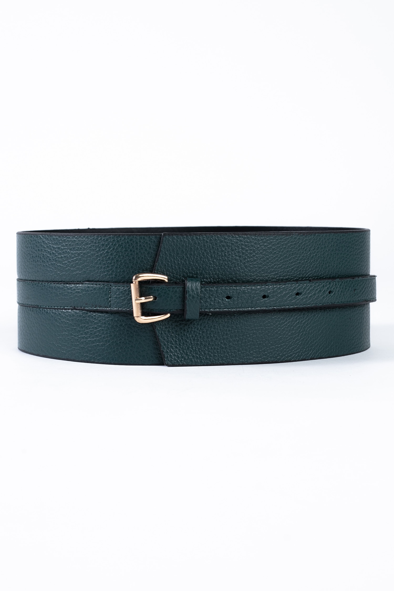 Buy TROV Luca Leather Buckle Belt Online | Aza Fashions
