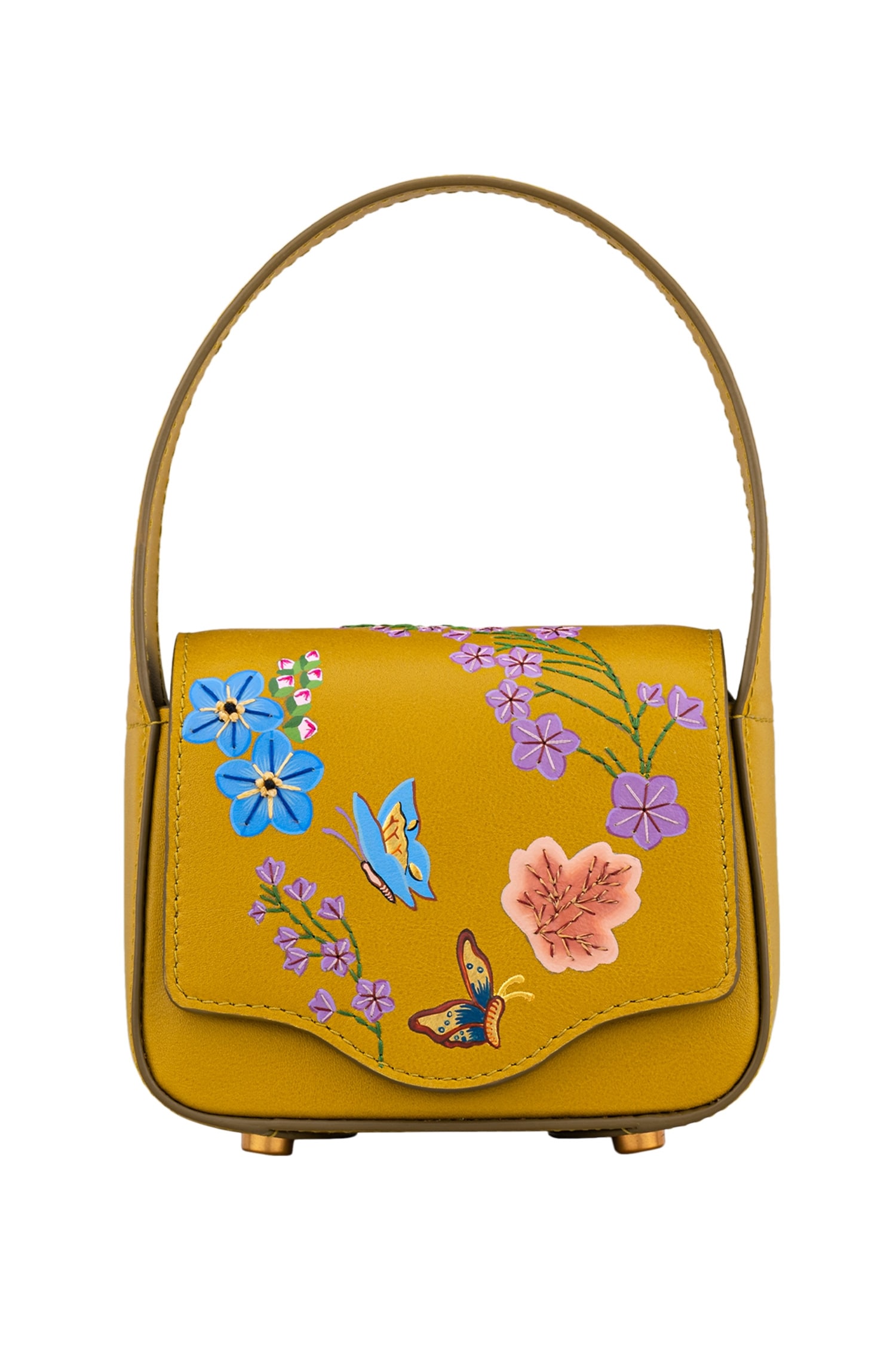 Buy Aranyani Floral Handpainted Top Handle Bag Online | Aza Fashions