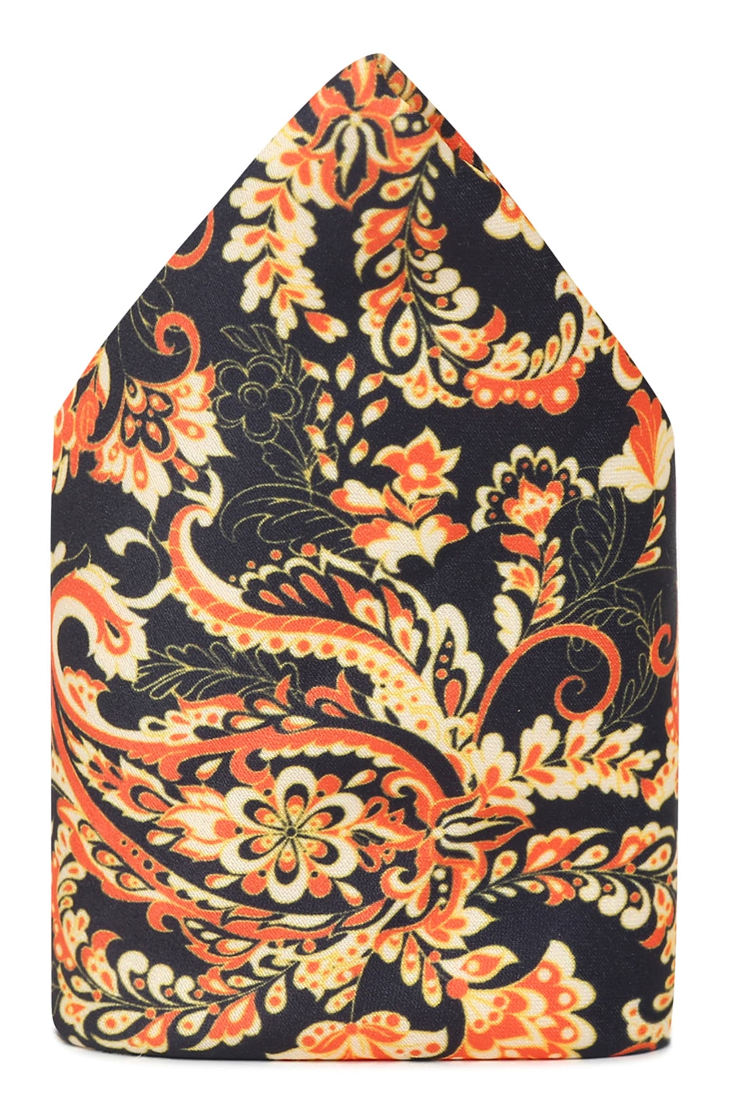 Tossido Multi Color Printed Paisley And Floral Pattern Pocket Square