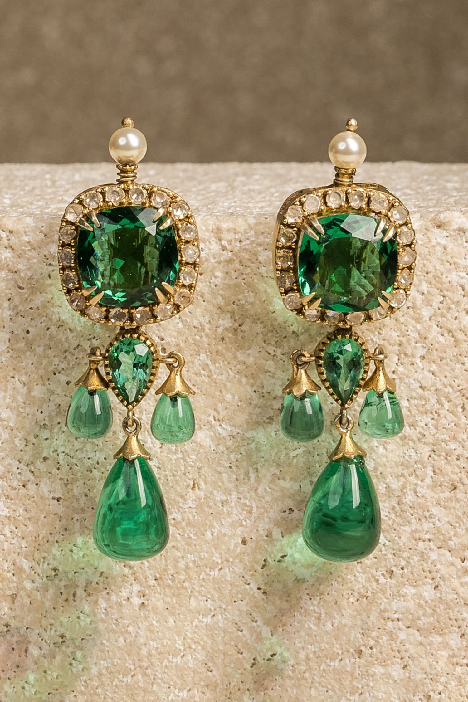Accessorize London Womens Emerald Green Solid Geo Drop Earring   Amazonin Fashion