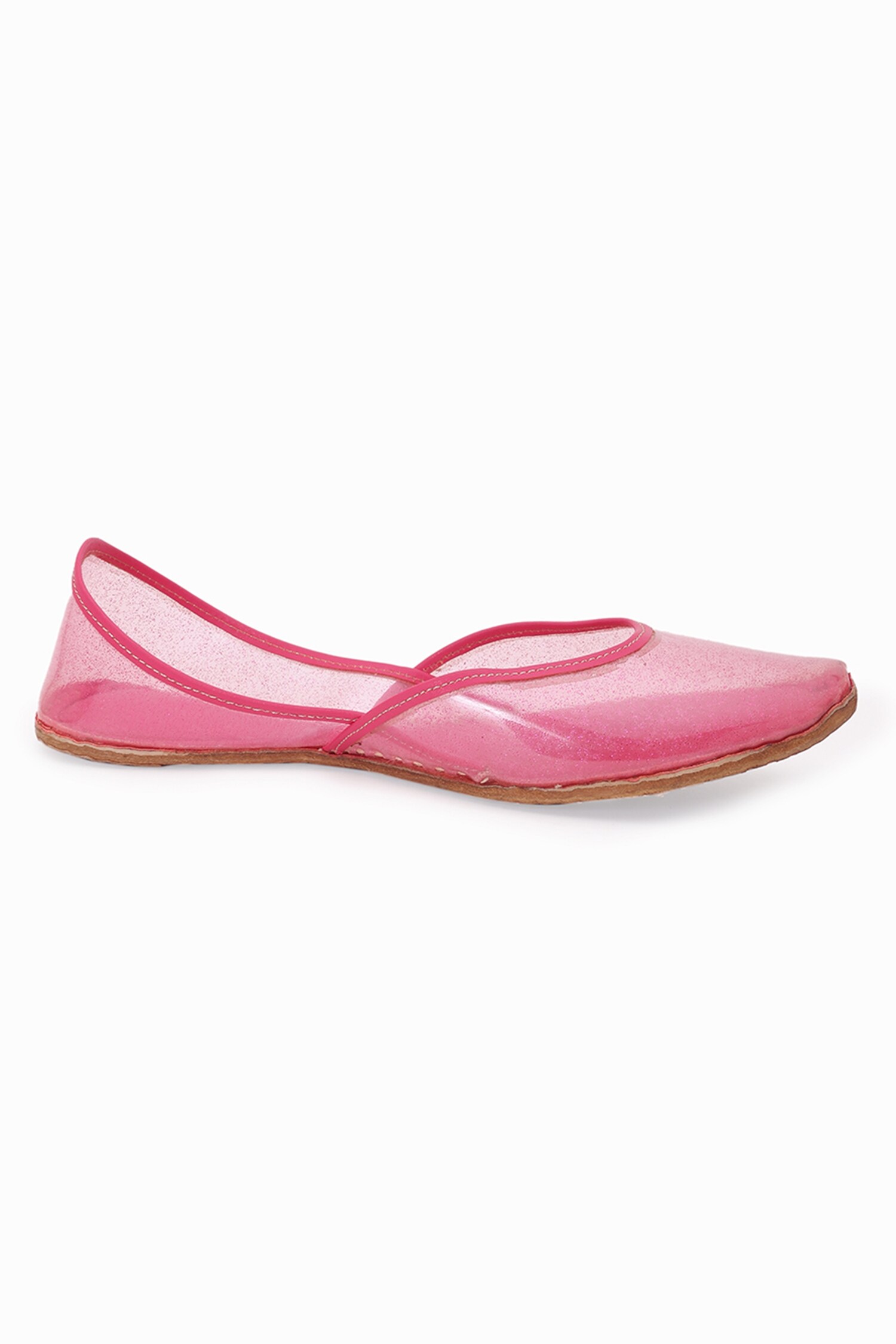 Buy Pink Transparent Juttis By 5Elements Online At Aza Fashions 