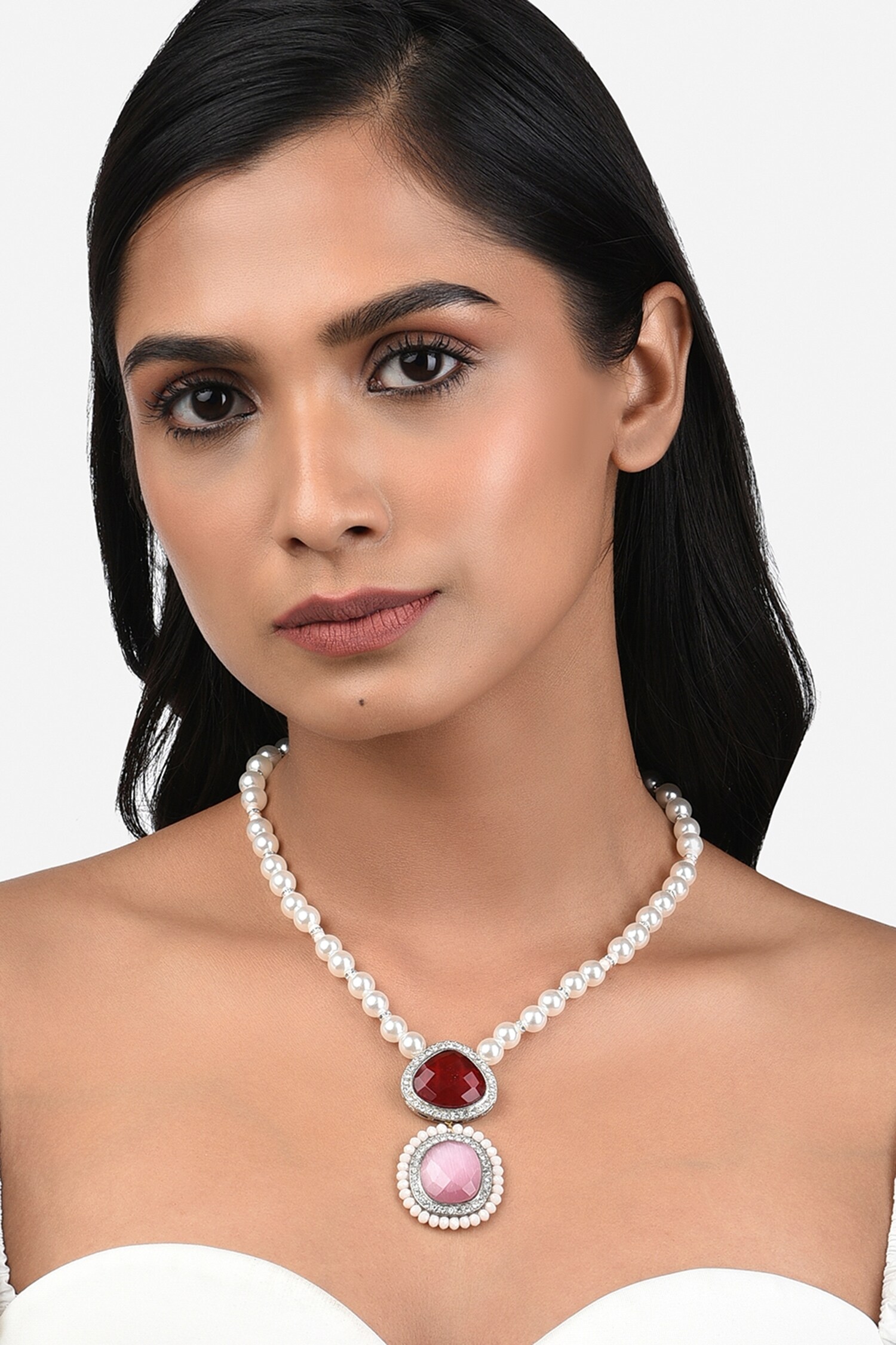 Buy Ahaanya Pearl String Pendant Necklace Online Aza Fashions