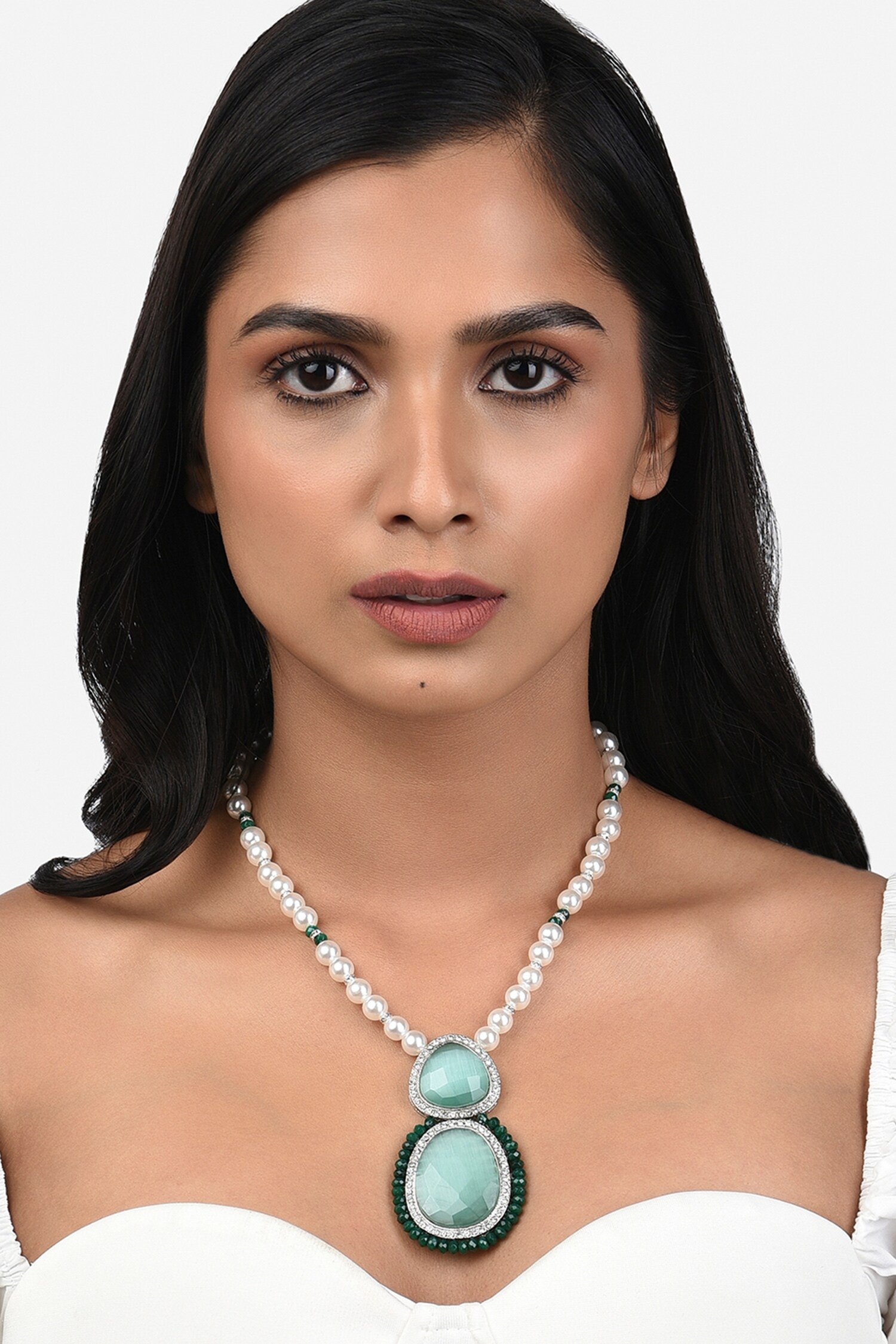Buy Ahaanya Pearl String Pendant Necklace Online Aza Fashions