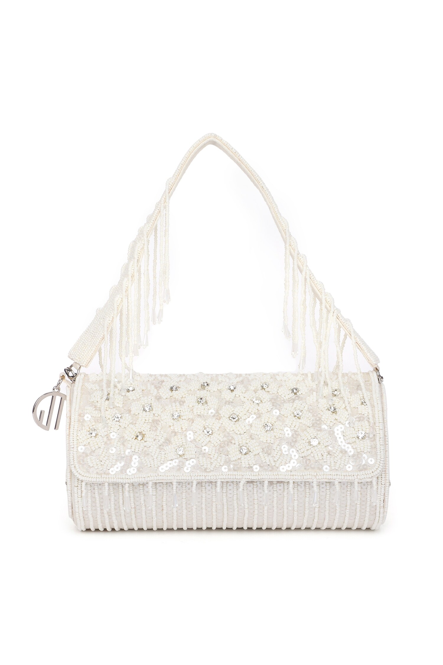 Buy Quirky Tales Anna Pearl Embellished Cylindrical Bag Online Aza