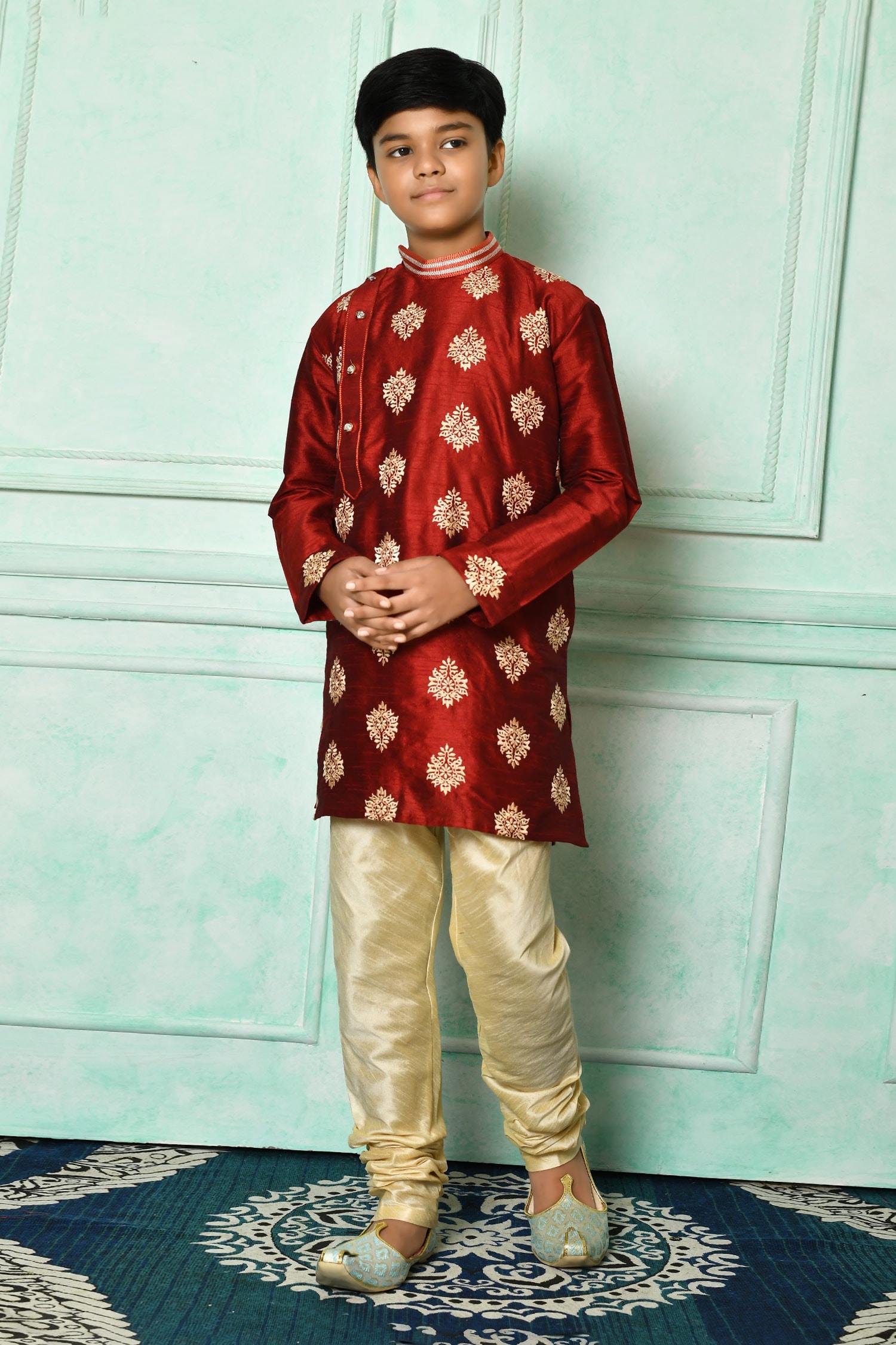 Floral Pattern Kurta & Churidar 