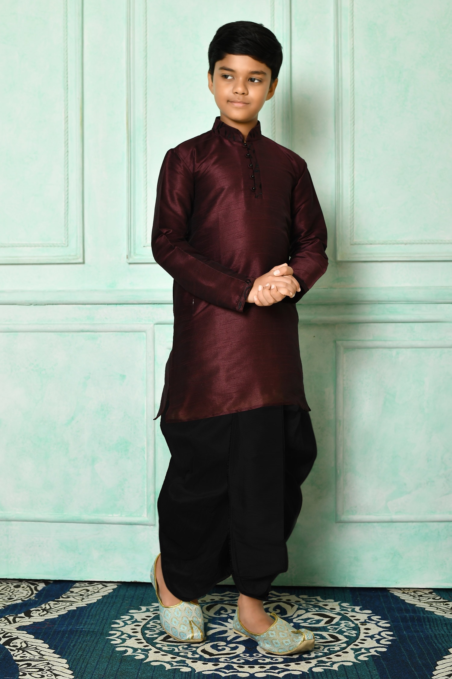 Straight Kurta & Dhoti Pant Set 