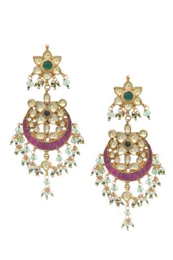 buy-maisara-stone-embellished-jadau-chandbali-earrings-online-aza