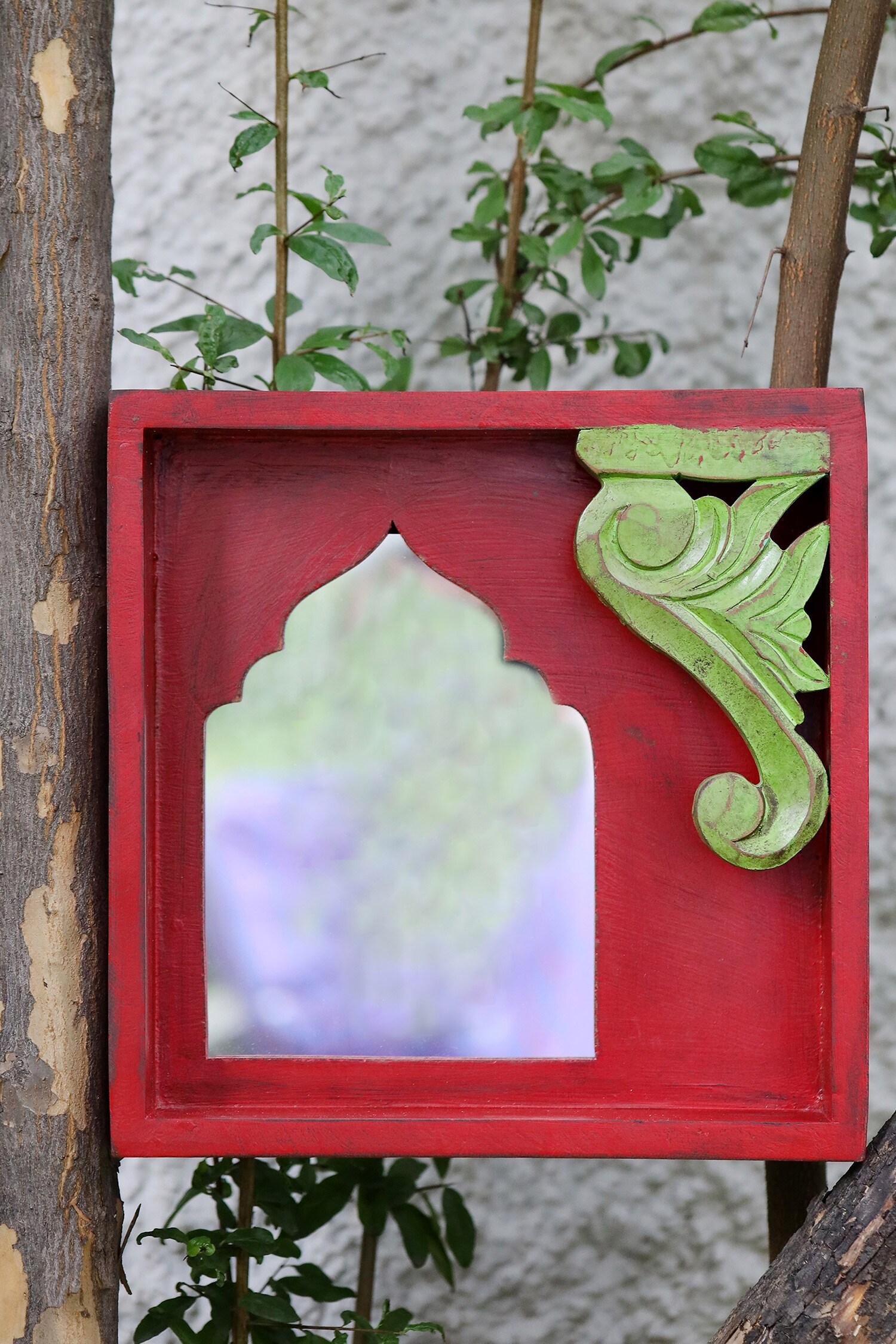 Buy Amoli Concepts Rectangle Shaped Carved Mirror Online Aza Fashions