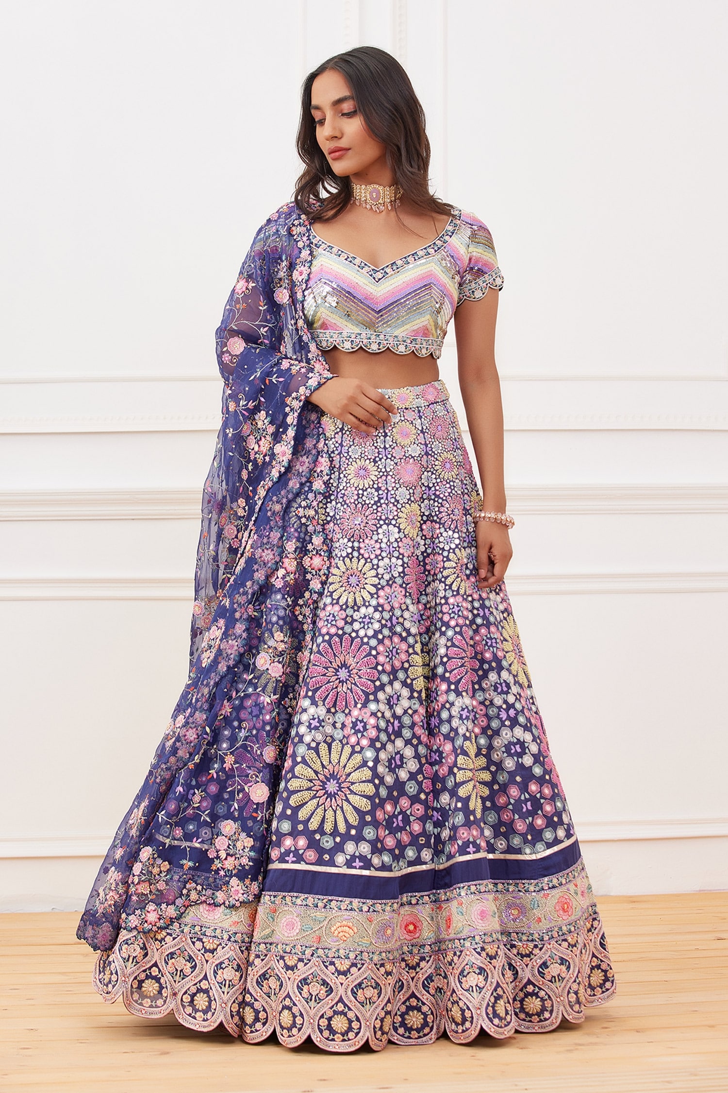 Shanaya Kapoor in our Hans Bageecha Lehenga Set – Rahul Mishra