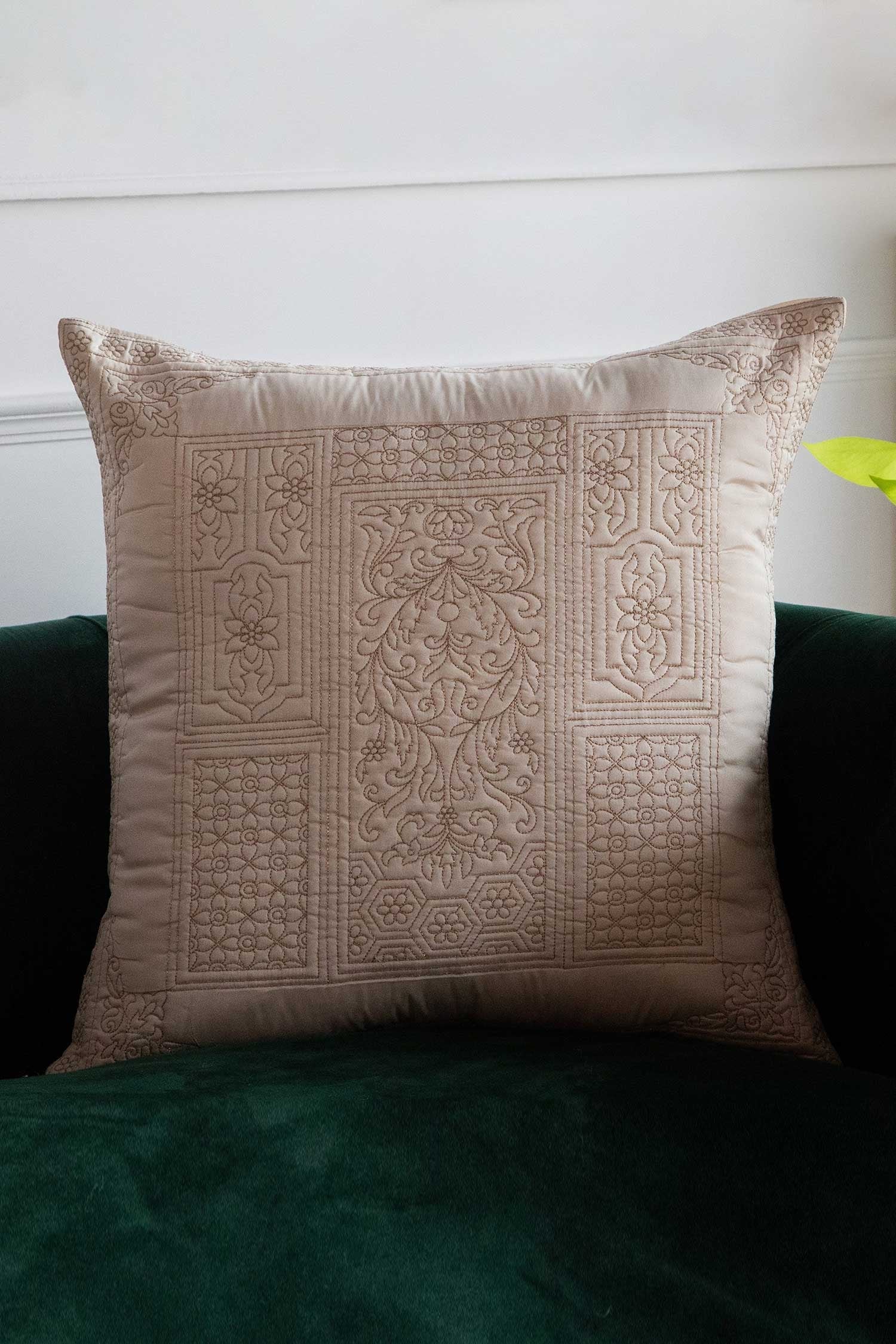 Buy Khaabka Quilted Cushion Cover Set Of 2 Online Aza Fashions