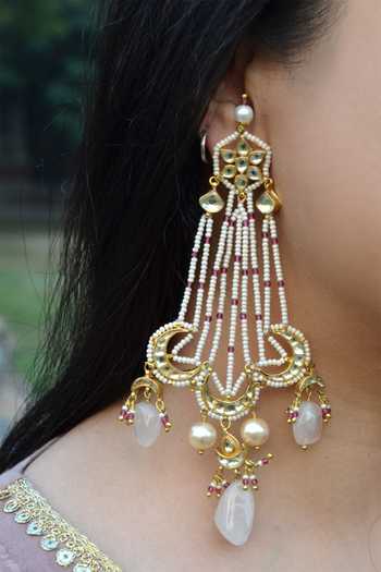 Buy HeerHouse Of Jewellery Chandrika Jhoomar Earrings Online Aza