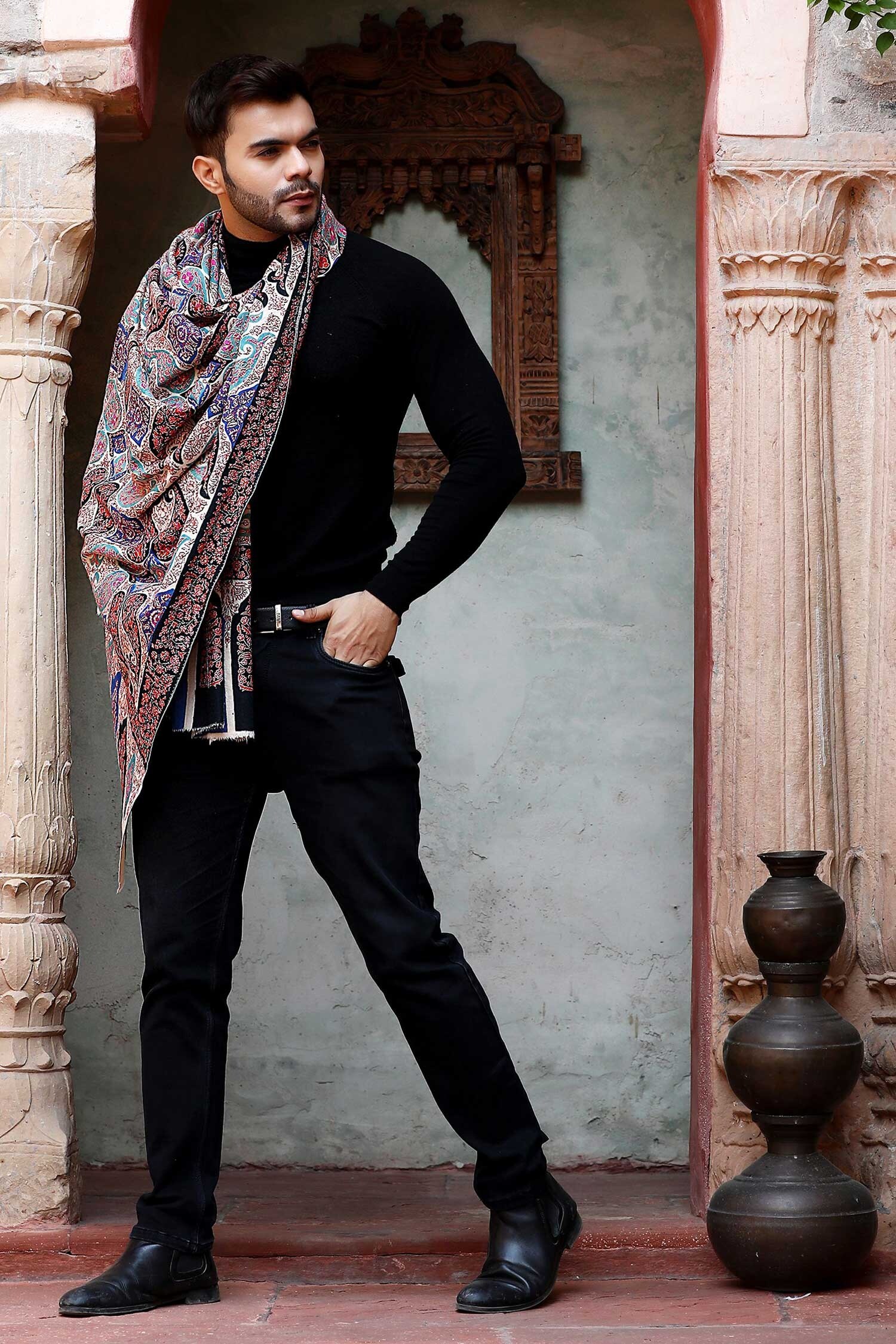 kalamkari kashmiri shawl