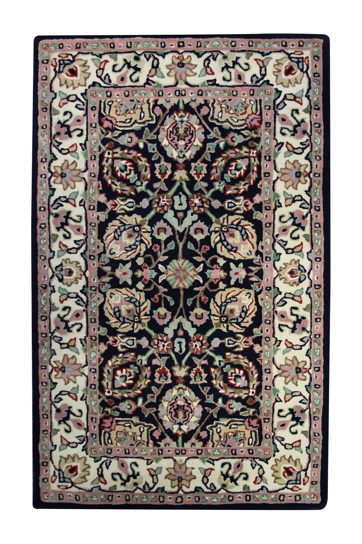 Buy Blue New Zealand Wool Hand Tufted Casia Rug by Qaaleen Online at