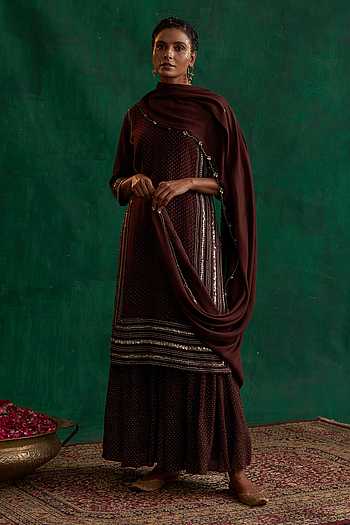 Rekha Dori Embroidered A-Line Kurta Set