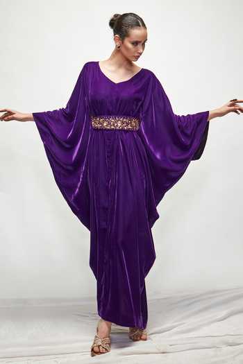 Velvet kaftan with jacket main image 1