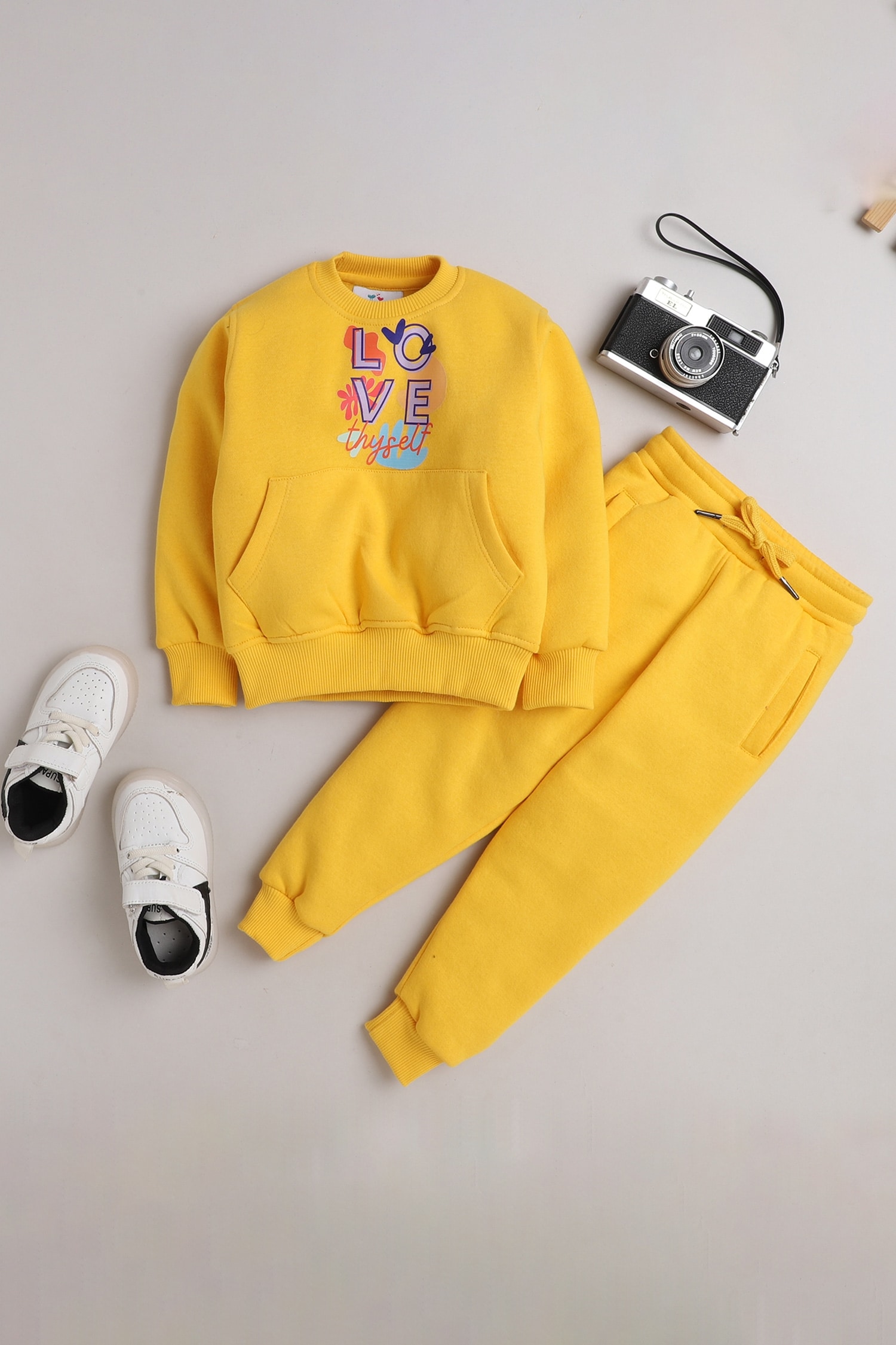 Kids yellow sweatsuit hot sale