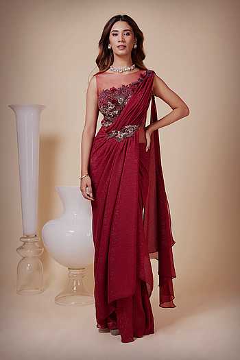 sachin and babi light blue dress Stunning Ruby Red Princess Prom Dress