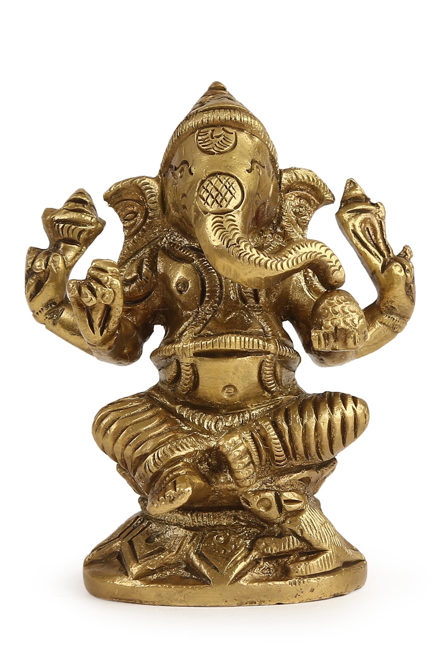 Handcrafted Carved Ganesha Idol
