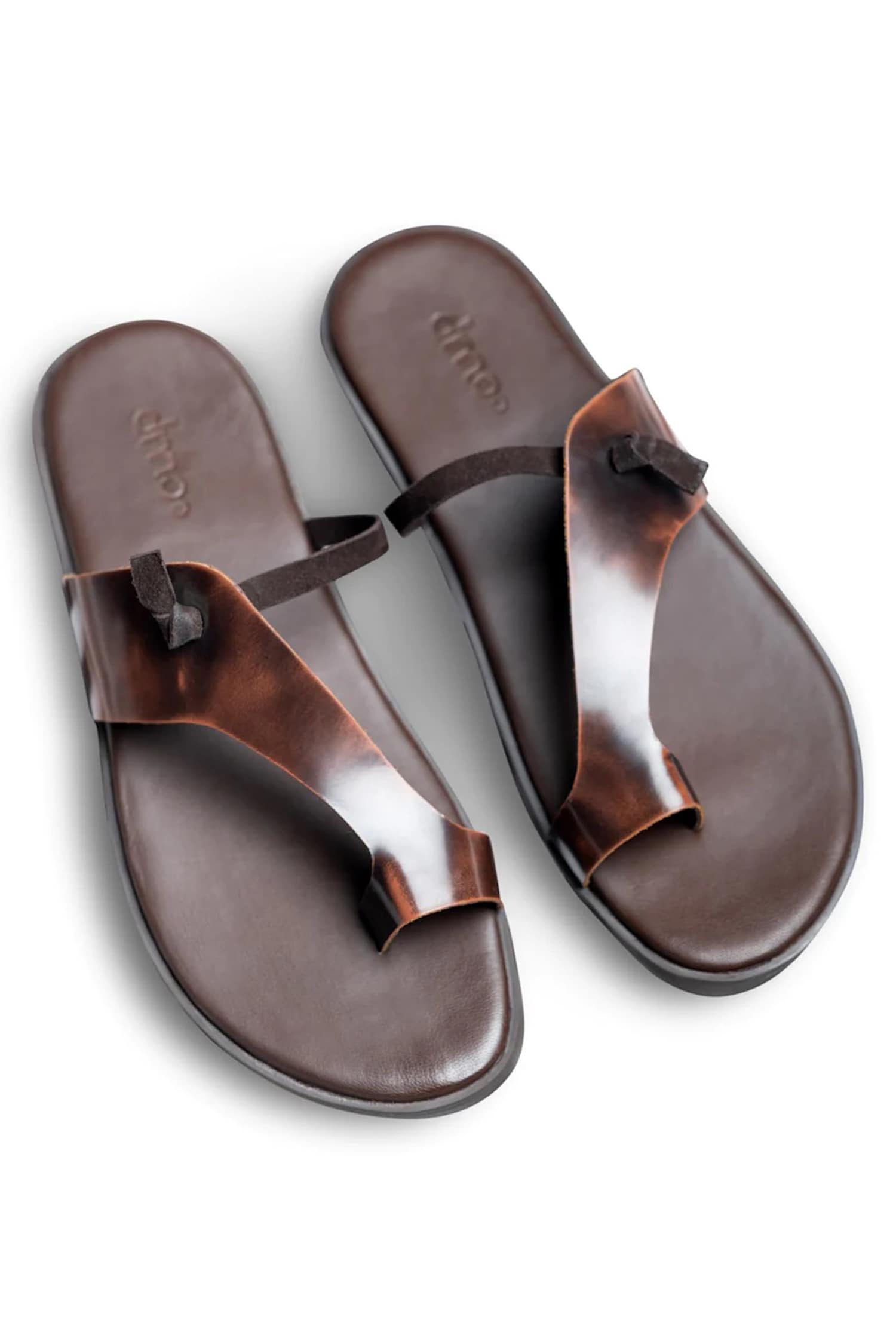 Dmodot Brown Leather Pelle Mino Chocro Flats