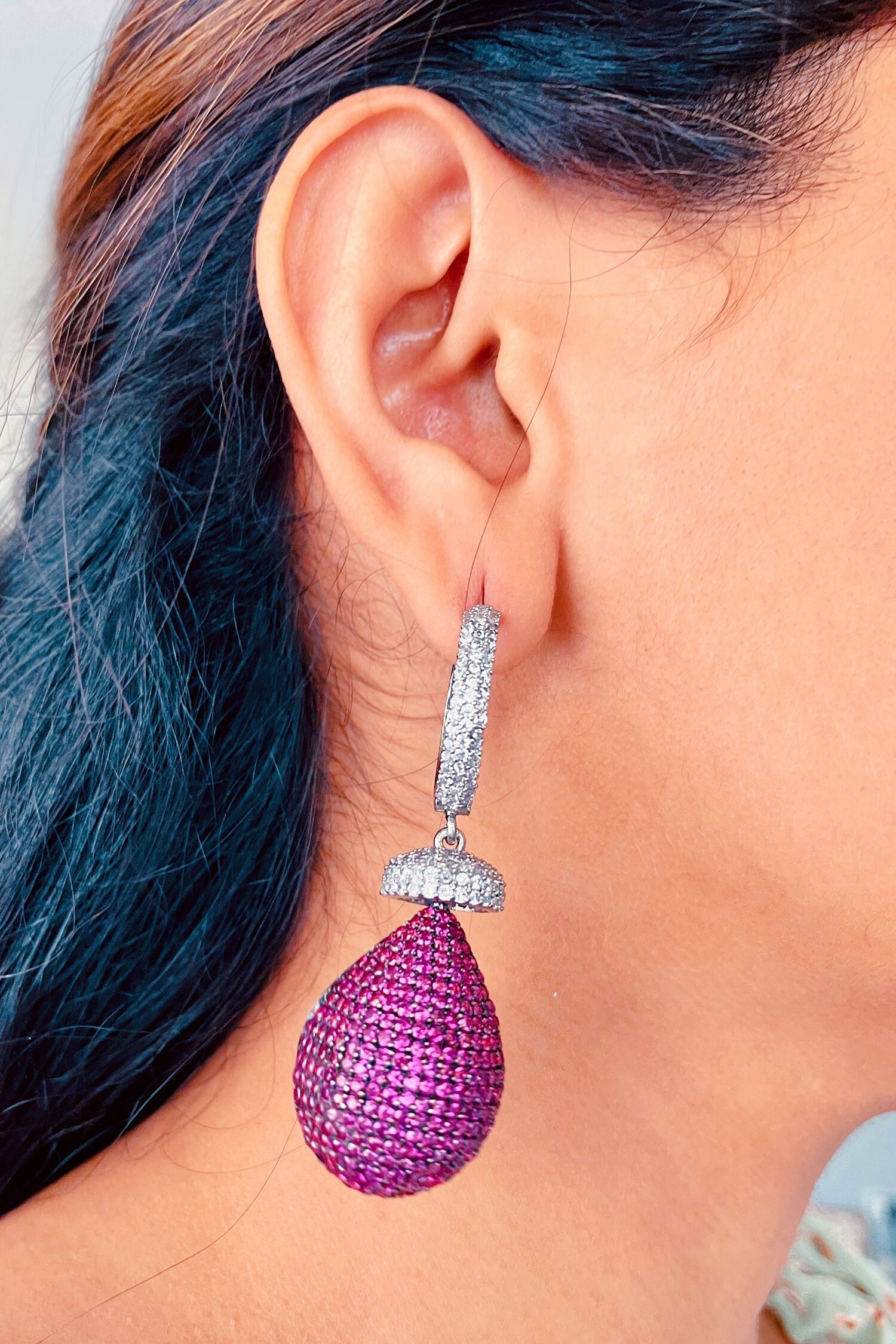 Buy Prerto Midnight Teardrop Earrings Online Aza Fashions