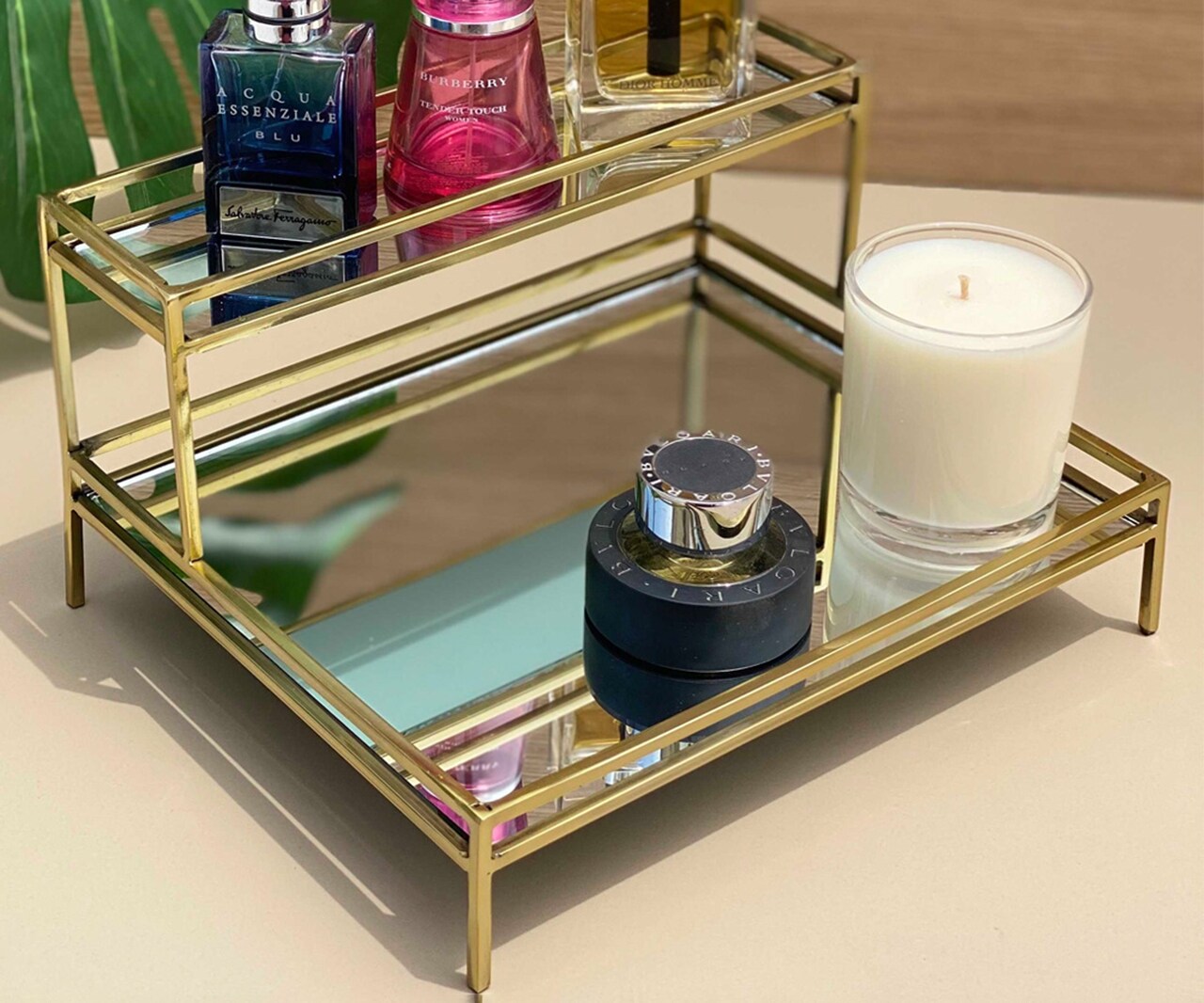 Buy Mason Home Milan Mirror Double Decker Vanity Tray Online Aza Fashions