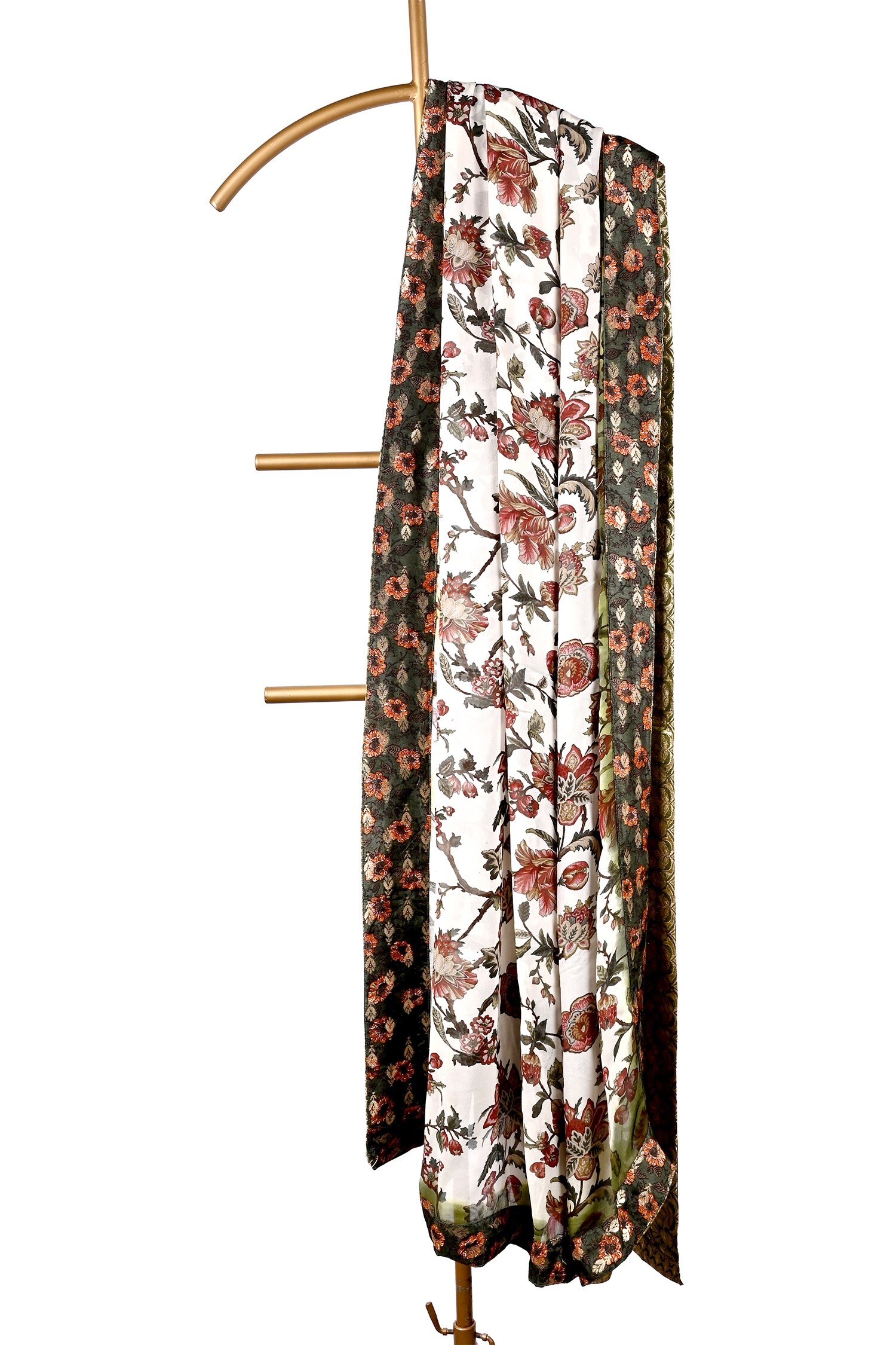 Buy Ivory Print Floral Shawl For Men by Soniya G Online at Aza Fashions.