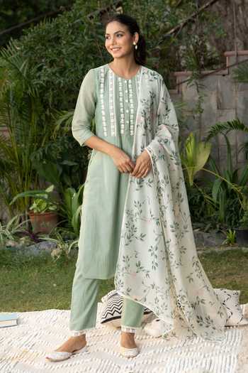 Green Goddess Gleam Kurta Set