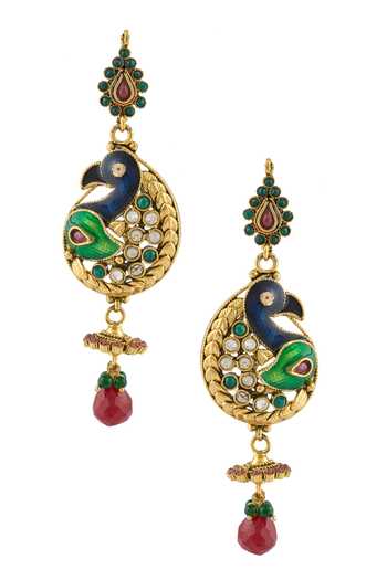 Buy Kista Stone Embellished Earrings Online Aza Fashions buy-kista-stone-embellished-earrings-online-aza-fashions