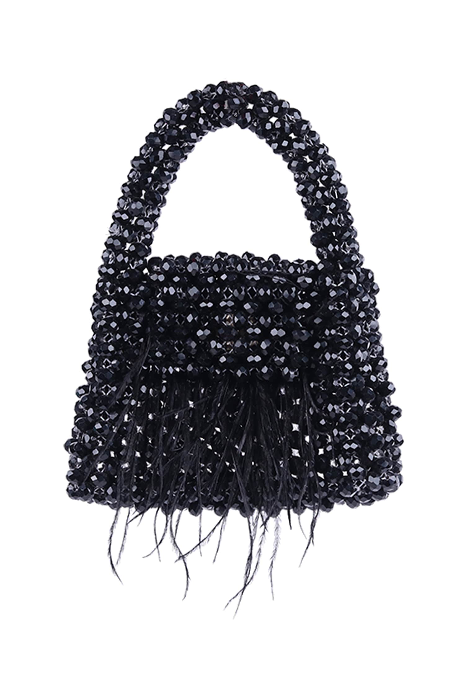 Buy Adorn My Wish Mini Crystal Bead Embellished Bag Online Aza Fashions