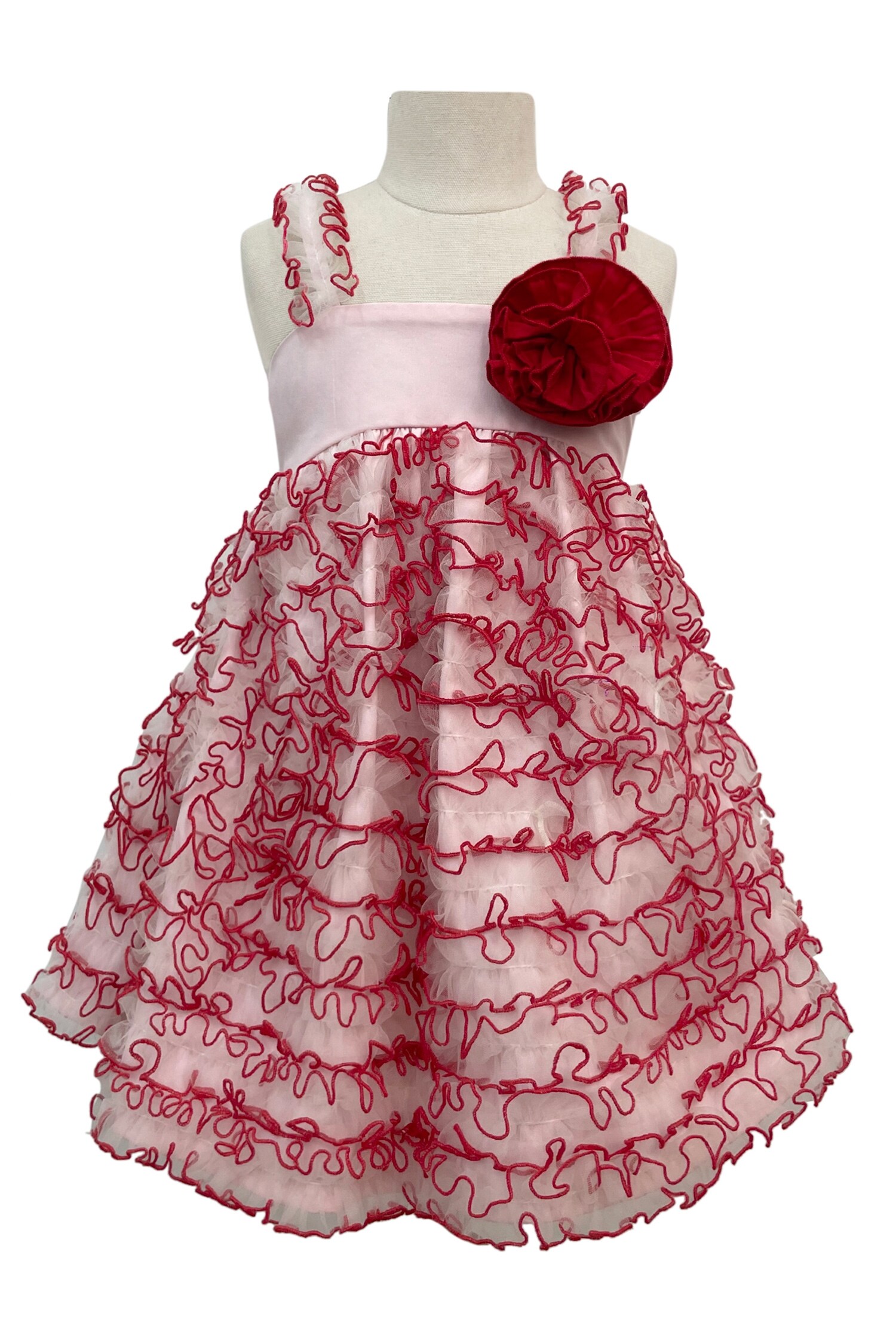 Buy Jasmine And Alaia Pink Greta Ruffled Dress For Girls Online Aza Fashions