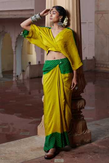 yellow kaftan top
