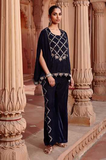 Ajala powder blue pant and cape set